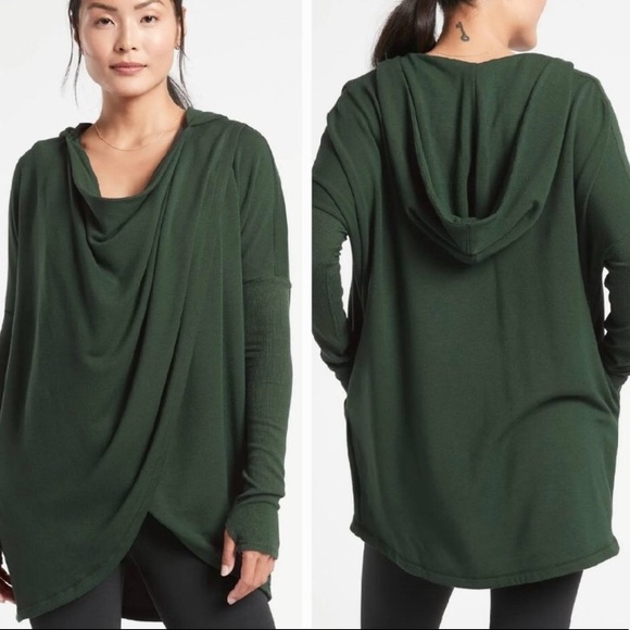 Athleta Sweaters - Athleta Purana Wrap Hooded Sweatshirt